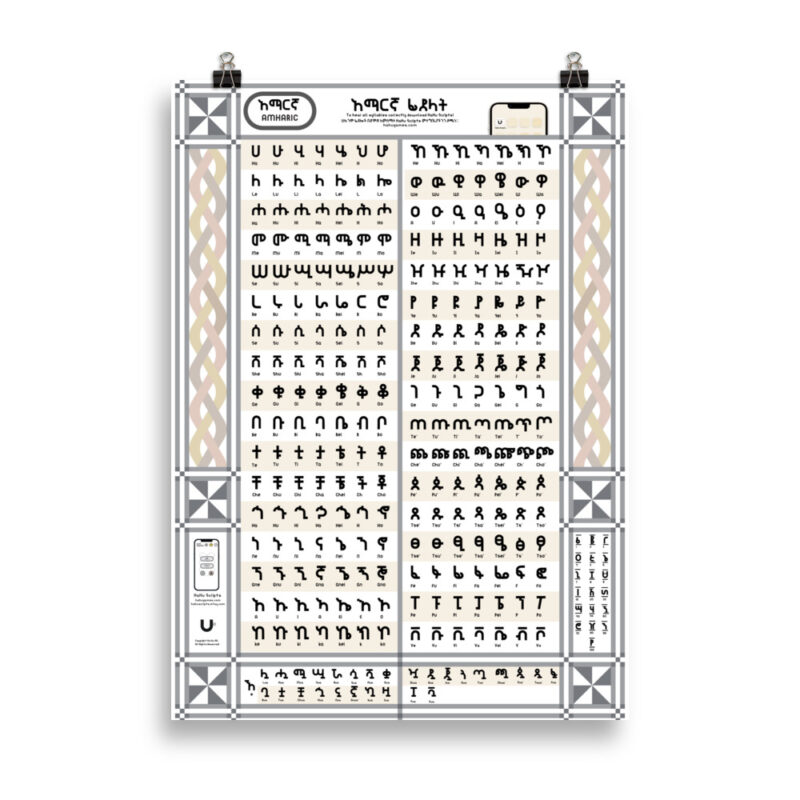 Amharic Fidel Table አማርኛ ፊደላት - Image 12